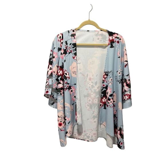 Blue floral kimono, women’s, one size - Picture 1 of 3
